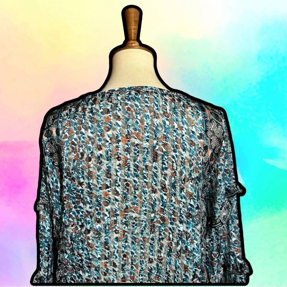 🌈 Stylish Boho Embroidered Women's Top - Picture 4 of 5